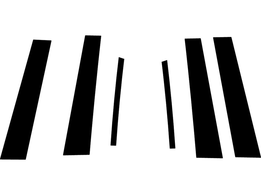 acura tsx 2009-2014 (sedan) Carbon Fiber Pillar Trim Diagram