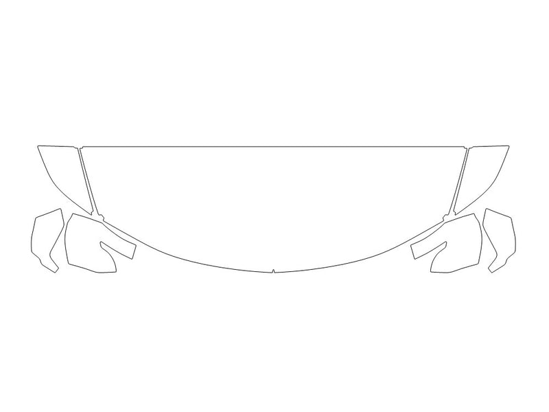 zdx Avery Dennison Clear Bra Hood Precut PPF Diagram