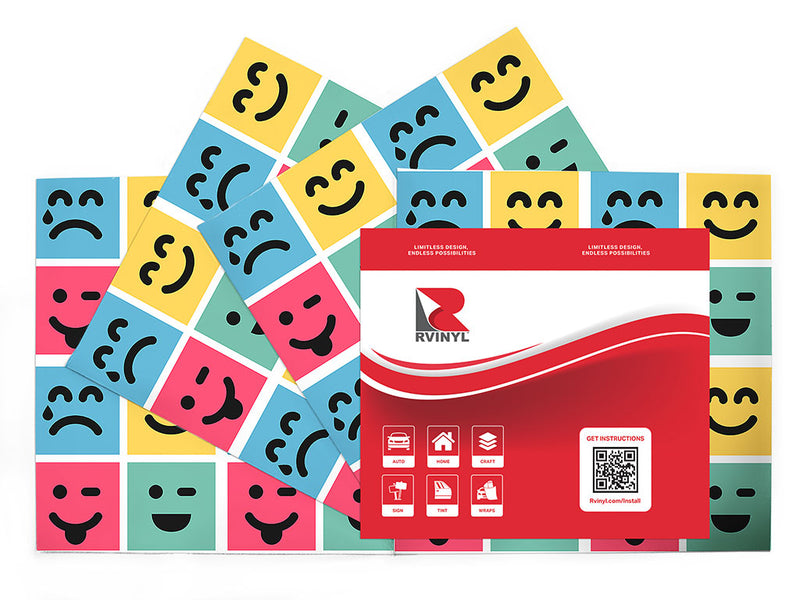 advanced emoticon emoji Craft Vinyl Sheet Pack
