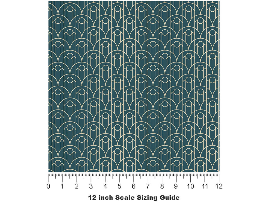 Aero Ascension Art Deco Vinyl Film Pattern Size 12 inch Scale~Rwraps Aero Ascension Art Deco Sizing Chart~2