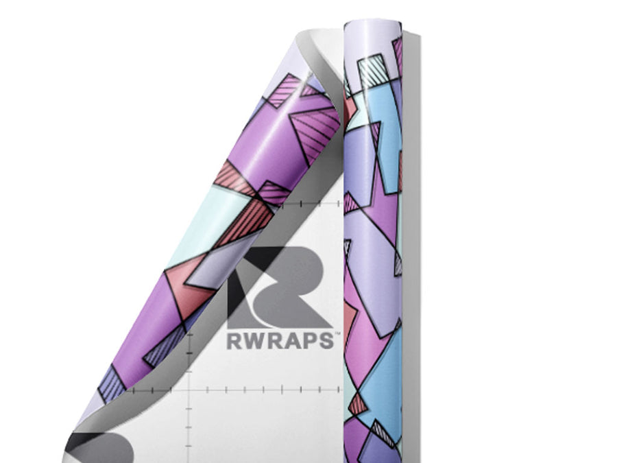 African Violets Mosaic Wrap Film Sheets~Rwraps Series 914 African Violets Mosaic Scrolled Sheet~3