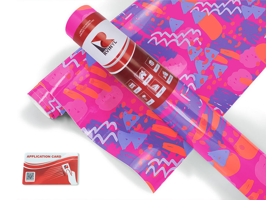 after glow abstract geometric Craft Vinyl Roll