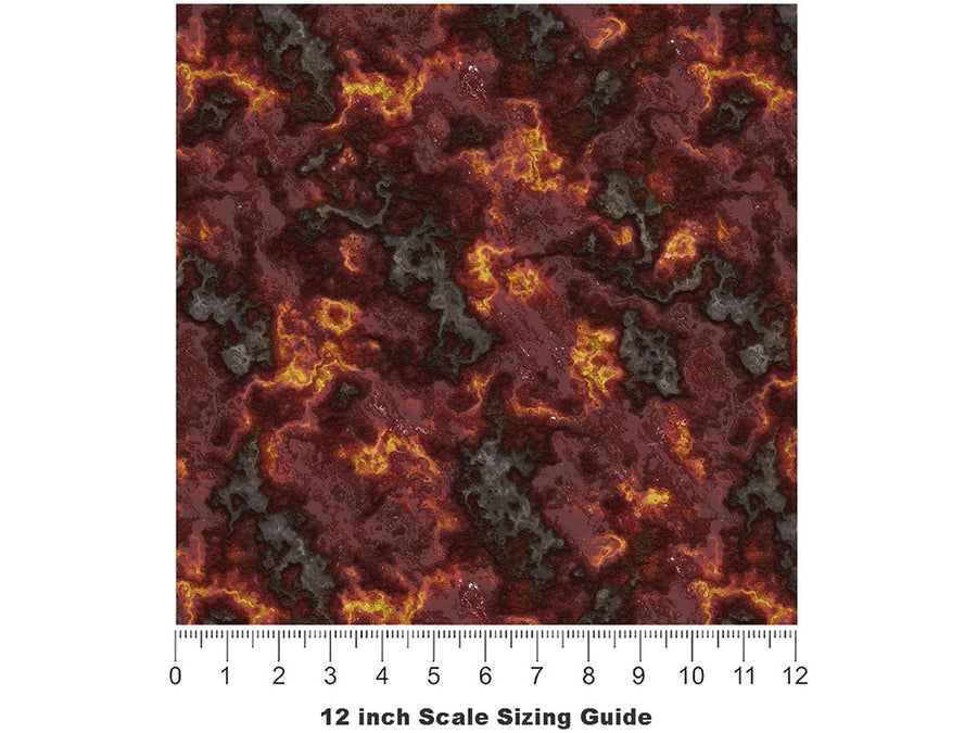 After Storming Lava Vinyl Film Pattern Size 12 inch Scale~Rwraps After Storming Lava Sizing Chart~2