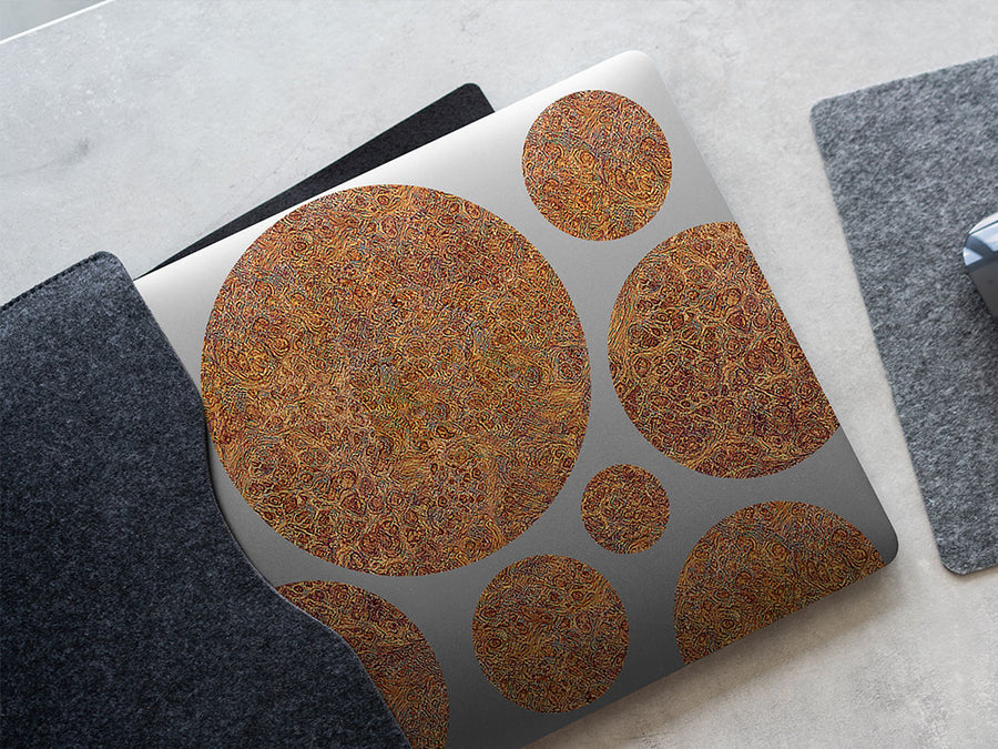 afzelia burlwood wood grain DIY Laptop Stickers