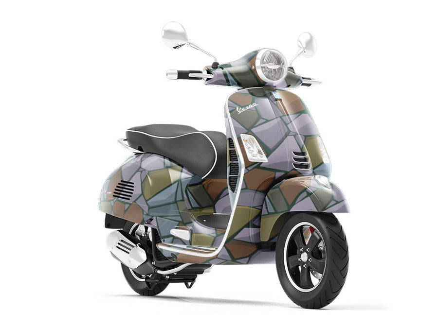 Aggressive Earth Cobblestone Vespa Scooter Wrap Film