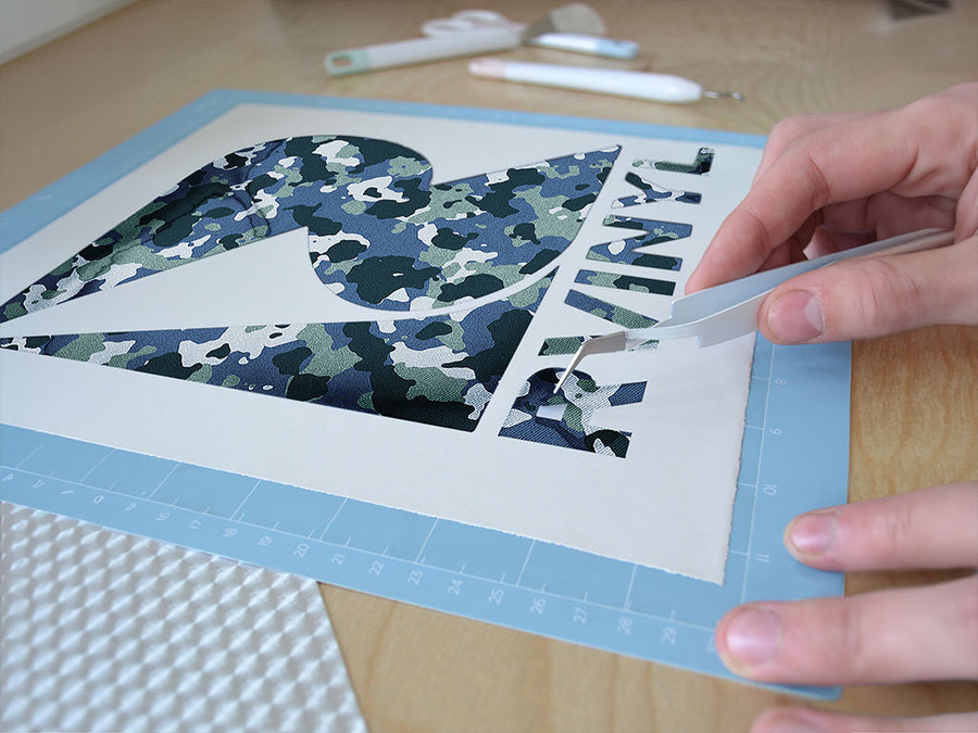 air force camouflage Easy Weed Craft Vinyl