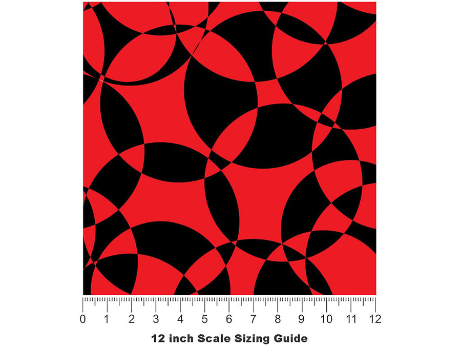 Alert Level Abstract Vinyl Film Pattern Size 12 inch Scale~Rwraps Alert Level Abstract Sizing Chart~2
