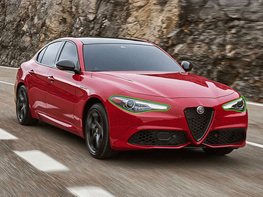 alfa romeo giulia 2017-2025 Headlight Protection Installation Location