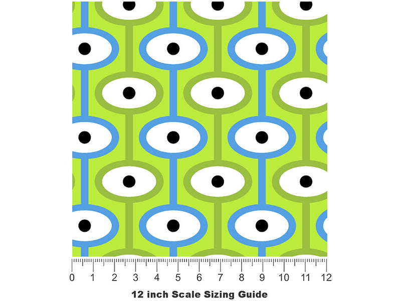 Alien Eyes Toy Room Vinyl Film Pattern Size 12 inch Scale~Rwraps Alien Eyes Toy Room Sizing Chart~2