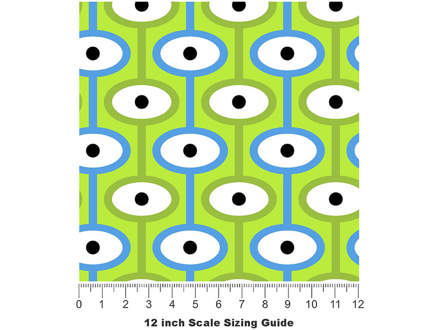 Alien Eyes Toy Room Vinyl Film Pattern Size 12 inch Scale~Rwraps Alien Eyes Toy Room Sizing Chart~2