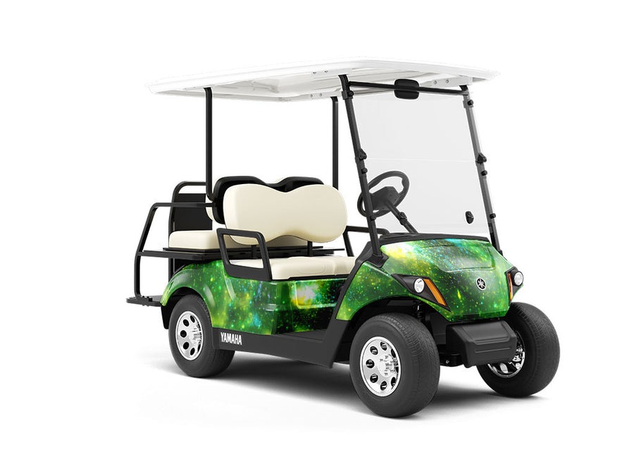 Alien Plasma Science Fiction Wrapped Golf Cart