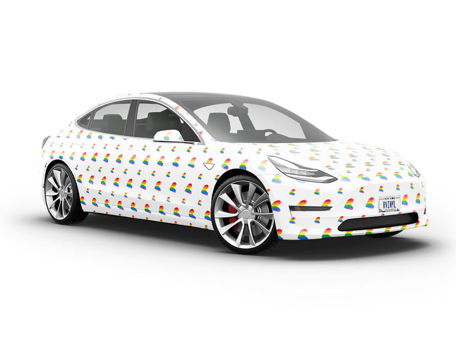 All Colors Heart Vehicle Vinyl Wrap