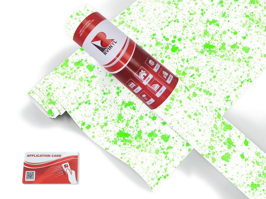 all lime paint splatter Craft Vinyl Roll