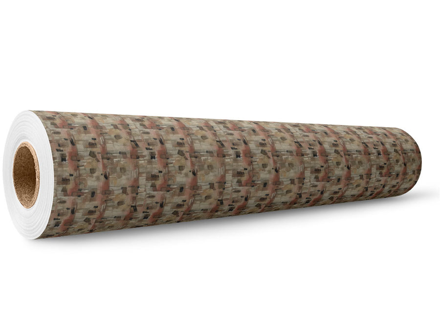 Almond Brown Brick Wrap Film Wholesale Roll~Rwraps Series 914 Digitally Printed Vinyl Roll~5