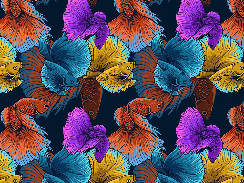 Alpha Betta Fish Marine Life Vinyl Wrap Pattern~Rwraps Series 914 Digitally Printed Vinyl Wrap~0