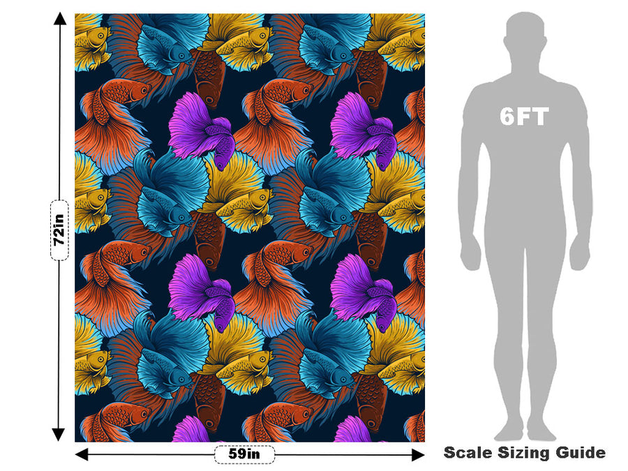 Alpha Betta Fish Marine Life Vehicle Wrap Scale~Rwraps Series 914 Alpha Betta Fish Marine Life Measurements~1