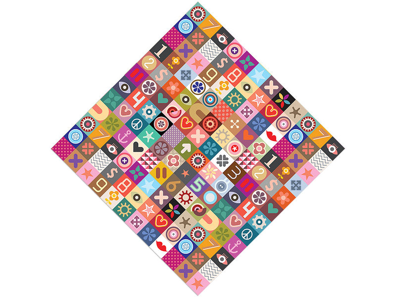 Alphabet Soup Mosaic Vinyl Wrap Pattern