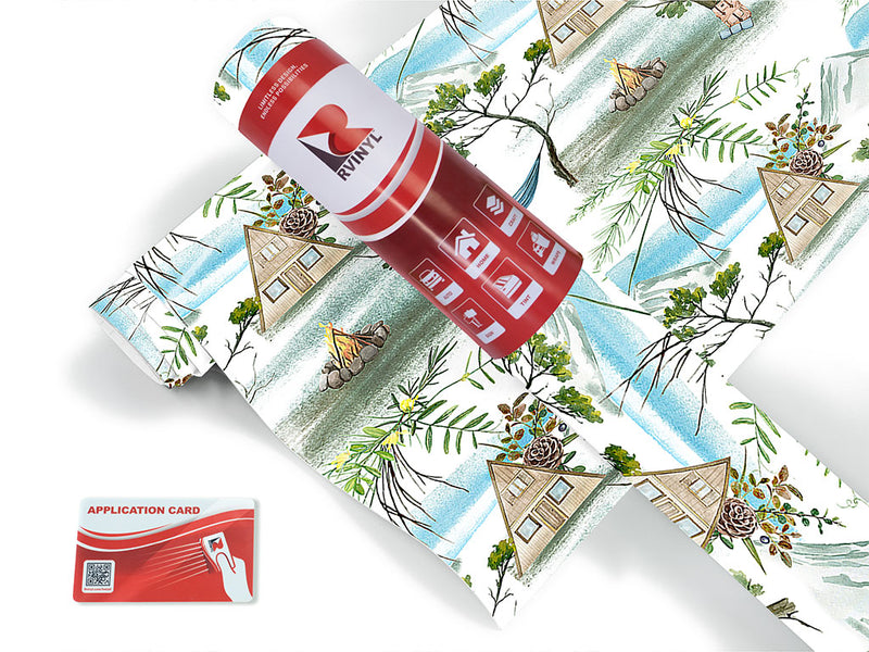 alpine cabin camping Craft Vinyl Roll