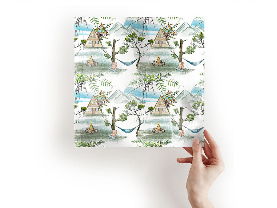 alpine cabin camping Craft Sheets