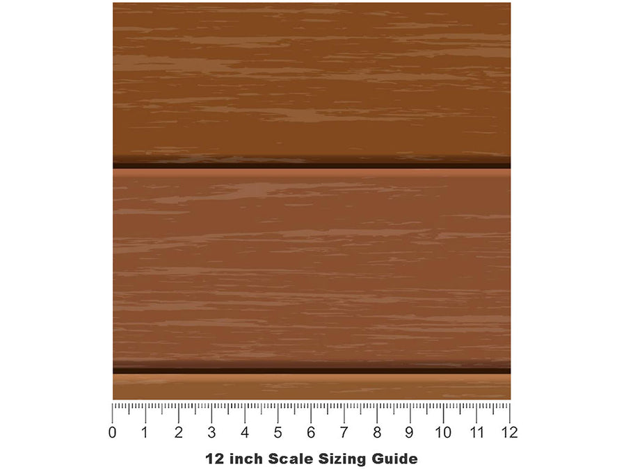 Amaretto Wood Plank Vinyl Film Pattern Size 12 inch Scale~Rwraps Amaretto Wood Plank Sizing Chart~3