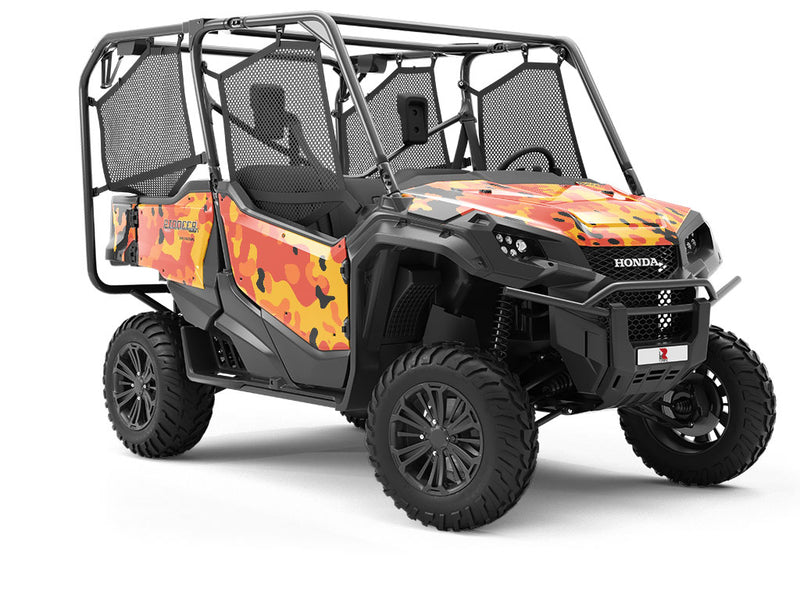 Amber Flames Camouflage Utility Vehicle Vinyl Wrap