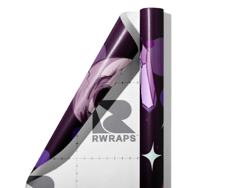 Amethyst Skulls Halloween Wrap Film Sheets~Rwraps Series 914 Amethyst Skulls Halloween Scrolled Sheet~3