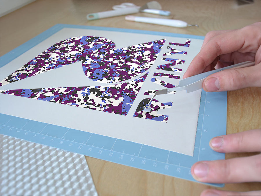 amethyst woodland camouflage Easy Weed Craft Vinyl