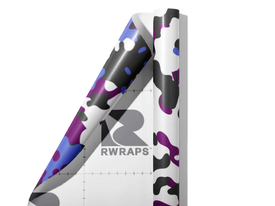 Amethyst Woodland Camouflage Wrap Film Sheets~Rwraps Series 914 Amethyst Woodland Camouflage Scrolled Sheet~3