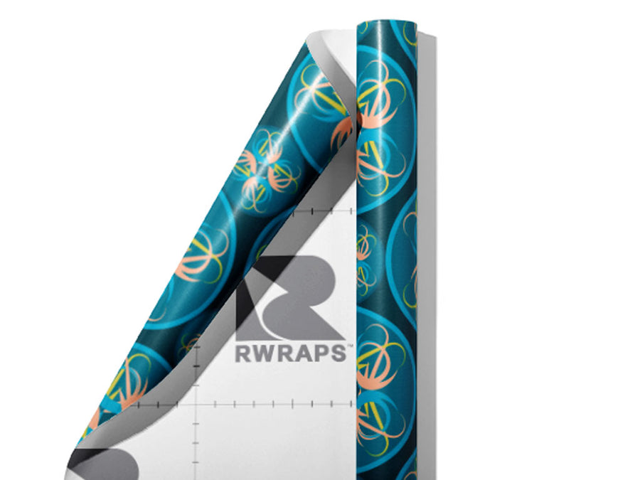 Amoeba Abstract Wrap Film Sheets~Rwraps Series 914 Amoeba Abstract Scrolled Sheet~3