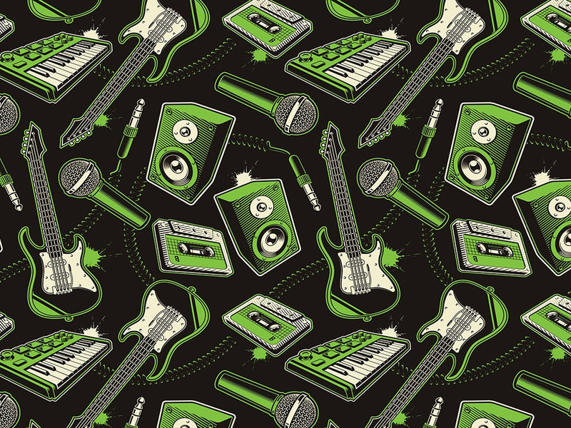 Amped Up Music Vinyl Wrap Pattern~Rwraps Series 914 Digitally Printed Vinyl Wrap~0