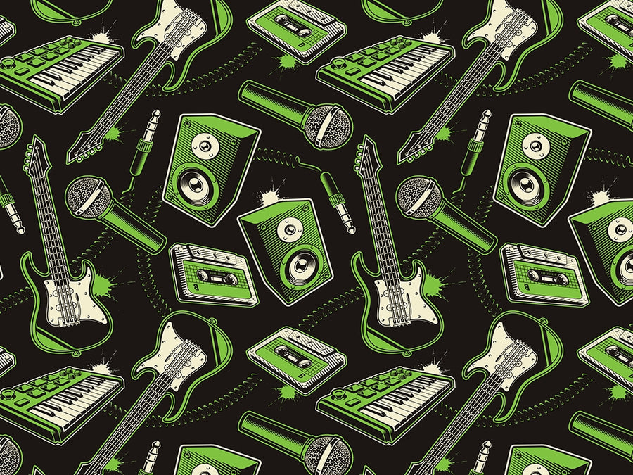 Amped Up Music Vinyl Wrap Pattern~Rwraps Series 914 Digitally Printed Vinyl Wrap~0
