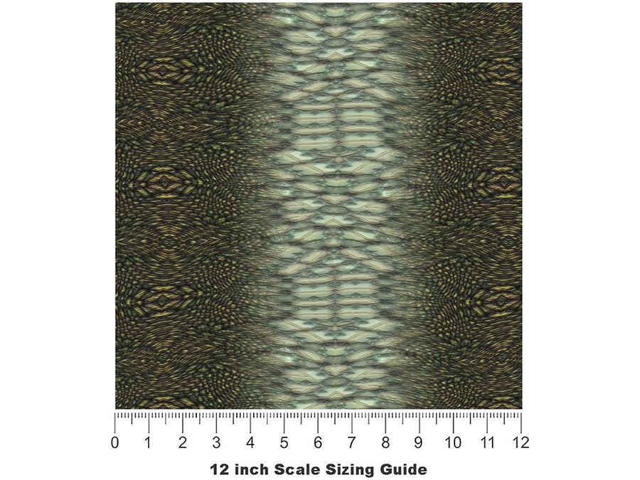 Anaconda Snake Vinyl Film Pattern Size 12 inch Scale~Rwraps Anaconda Snake Sizing Chart~3