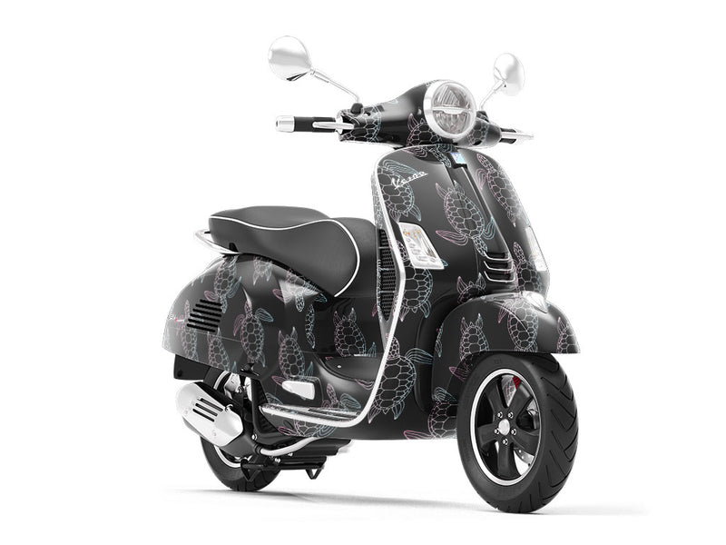 Ancient Outlines Marine Life Vespa Scooter Wrap Film