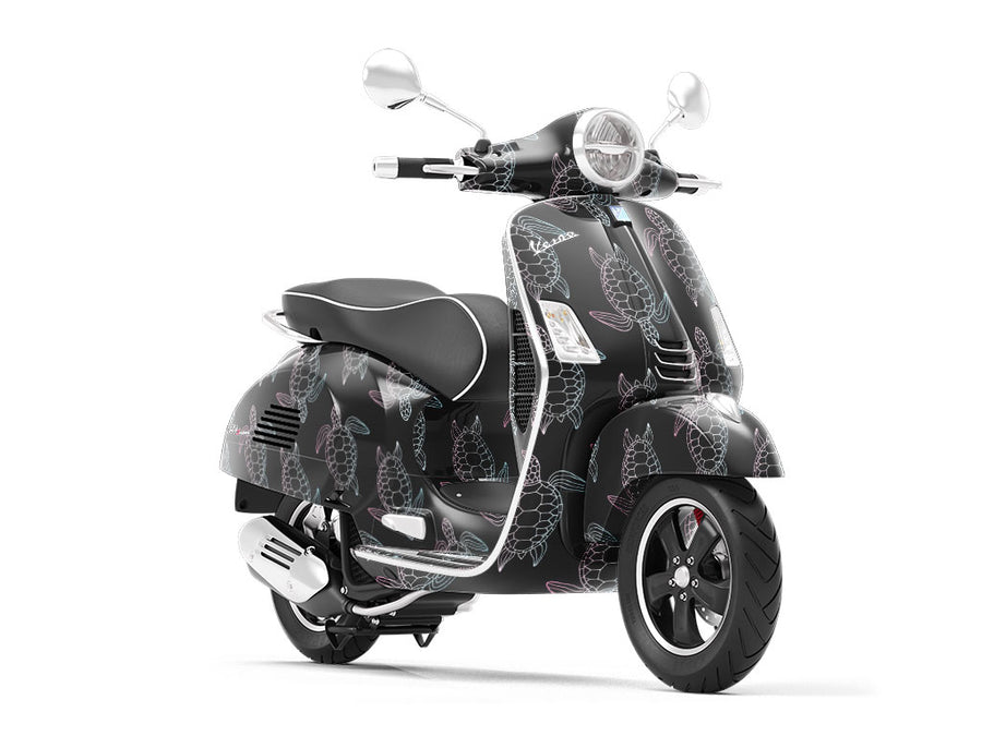 Ancient Outlines Marine Life Vespa Scooter Wrap Film