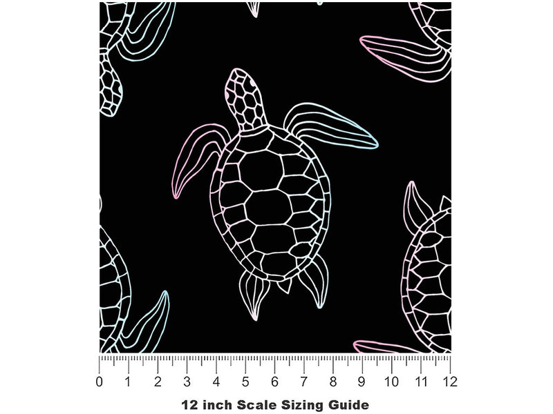 Ancient Outlines Marine Life Vinyl Film Pattern Size 12 inch Scale~Rwraps Ancient Outlines Marine Life Sizing Chart~2