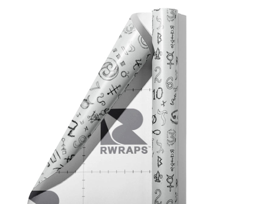 Ancient Symbology Mystic Wrap Film Sheets~Rwraps Series 914 Ancient Symbology Mystic Scrolled Sheet~3