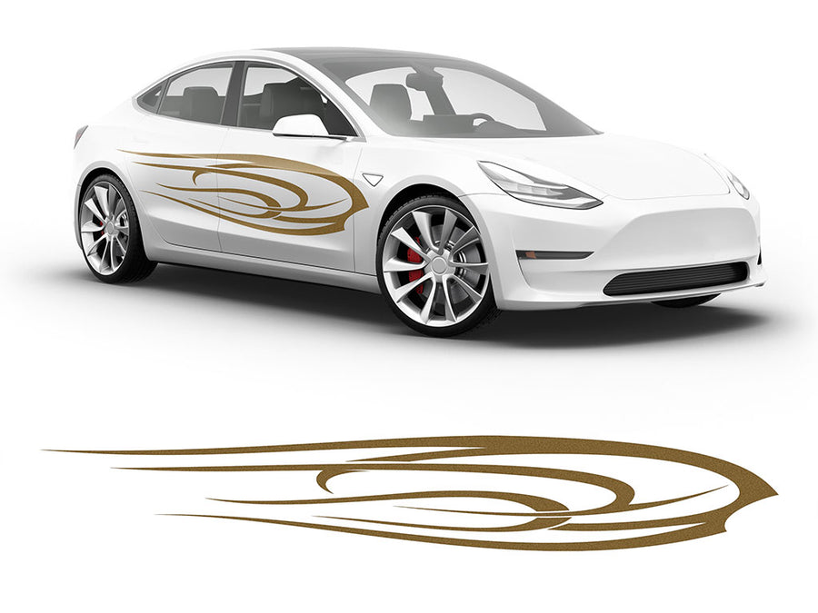 3M Gold Angel's Wings Body Graphic~Full Side Auto Decal Kit~0
