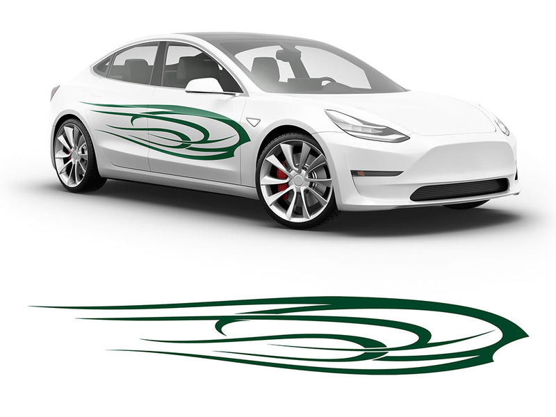 3M Dark Green Angel's Wings Body Graphic~Full Side Auto Decal Kit~0