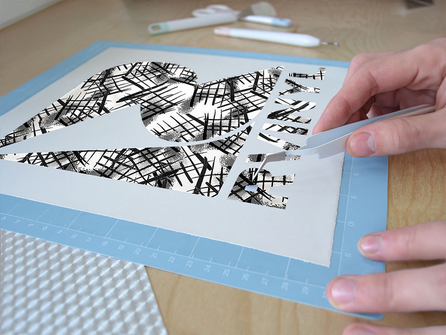 anger breakout abstract geometric Easy Weed Craft Vinyl