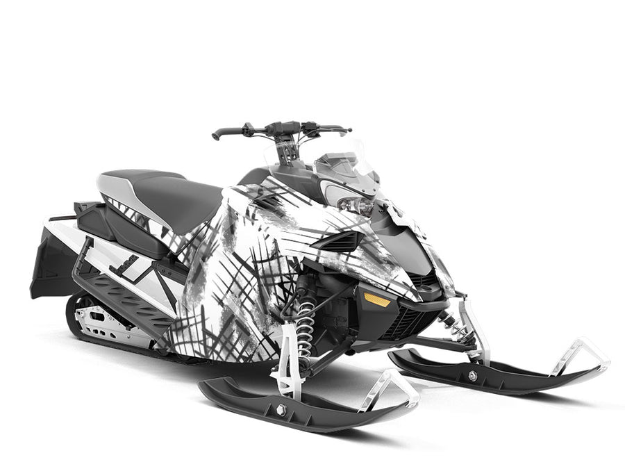 Anger Breakout Abstract Custom Wrapped Snowmobile