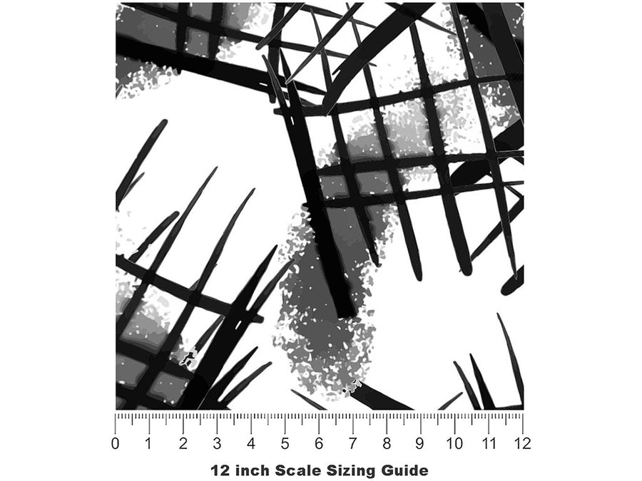 Anger Breakout Abstract Vinyl Film Pattern Size 12 inch Scale~Rwraps Anger Breakout Abstract Sizing Chart~2
