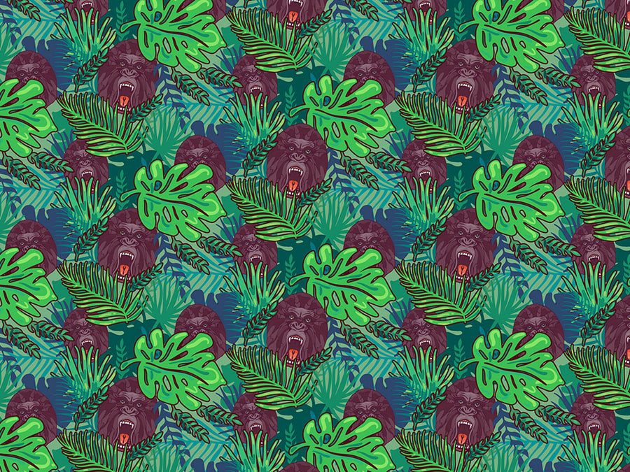 Angry Silverbacks Primate Vinyl Wrap Pattern~Rwraps Series 914 Digitally Printed Vinyl Wrap~0