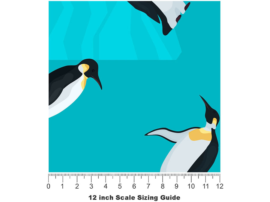 Antarctic Emperor Marine Life Vinyl Film Pattern Size 12 inch Scale~Rwraps Antarctic Emperor Marine Life Sizing Chart~2