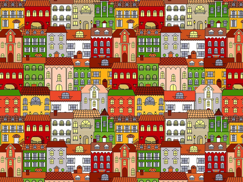 Apartment Block Cityscape Vinyl Wrap Pattern~Rwraps Series 914 Digitally Printed Vinyl Wrap~0