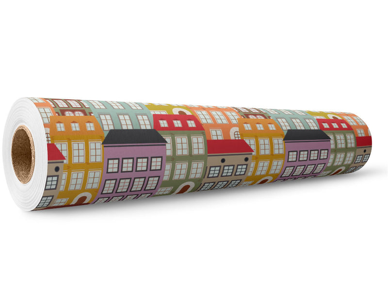 Apartment Hunting Cityscape Wrap Film Wholesale Roll~Rwraps Series 914 Digitally Printed Vinyl Roll~5