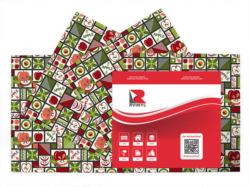 apple a day mosaic Craft Vinyl Sheet Pack