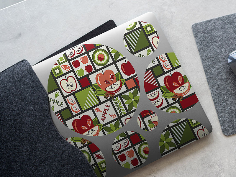 apple a day mosaic DIY Laptop Stickers