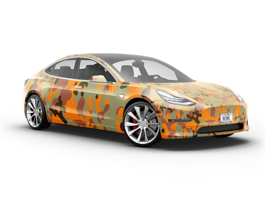 Apricot Flecktarn Camouflage Vehicle Vinyl Wrap