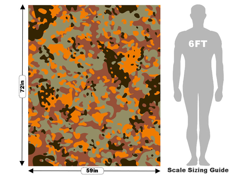 Apricot Flecktarn Camouflage Vehicle Wrap Scale~Rwraps Series 914 Apricot Flecktarn Camouflage Measurements~2