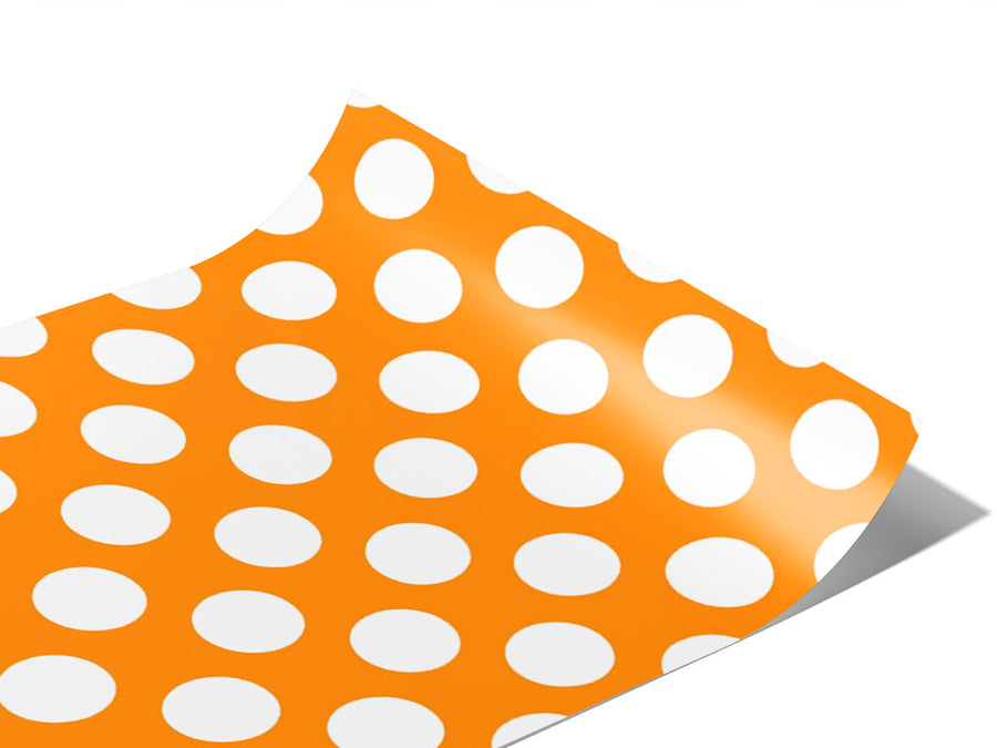 Apricot Orange Polka Dot Vinyl Wraps~Rwraps Series 914 Digitally Printed Vinyl Wrap~0